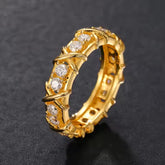 Woven Round Cut Moissanite Ring